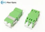 Duplex LC Fiber Optic Adapter Flangeless One Body Design With Ceramic Sleeve