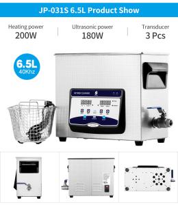 China Skymen Ultrasonic Bath For Scuba Equipment With 200W Heater 1.72 Gallon factory