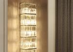 Crystal long wall lamp hotel lobby club hall large long wall lamp villa sales