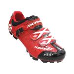 Microfiber Upper Bright Cycling Shoes Red And Black Color Low Wind Resistance