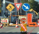 Rotating Aluminum 535*479*1122mm LED Road Signs