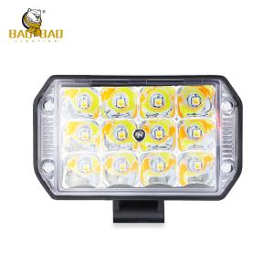 China 12 Beam 4 Inch White Yellow Flash LED Light For Motorcycle Accessories factory