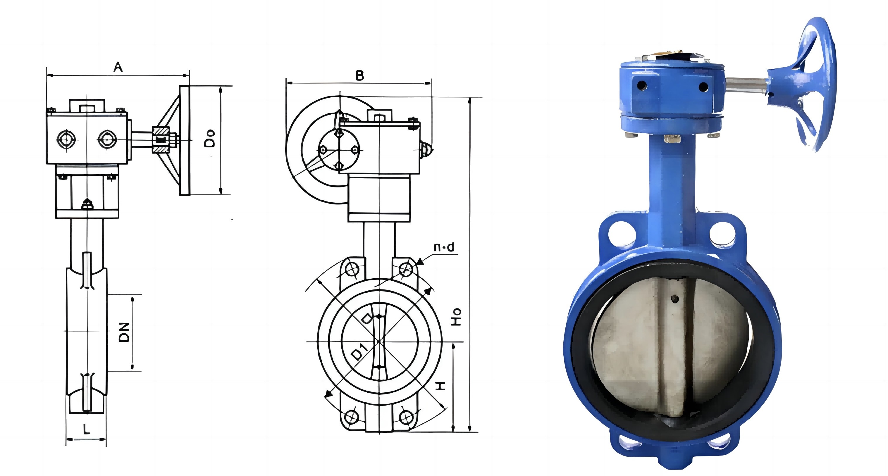 6Inch 150mm Ductile Iron Body NBR Rubber Sleeve Clamp Center Line Butterfly Valve