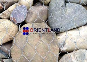 China Galfan Coated Gabion Stone Cages , Galvanized Gabion Basket Retaining Wall factory
