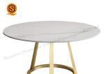 Custom Marble Restaurant Fast Food Luxury Gold Metal marble round Dining tables
