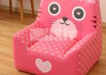 PVC Leather Childrens Sofa Chair Furniture Cute Kitty Shape For Watching TV