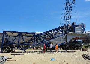 China 35m3/H Ready Mix Mobile Concrete Plant , Portable Floating Concrete Batching Plant factory
