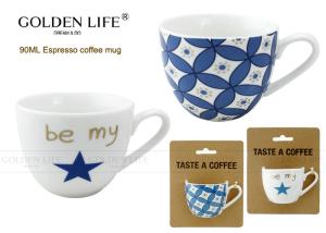 China Vibrant Design Choices 90ml Espresso Cup AB Grade Ounce Demitasse For Coffee factory