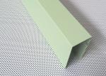 Galvanized Steel Light Blue Baffle Linear Metal Ceiling Powder Coated for