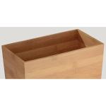 Rectangle Bamboo Laundry Wastebasket Basket Customized Sized 2cm Thickness