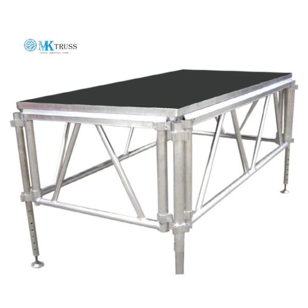 Black and Customized Adjustable Legs Outdoor Assemble Event Stage with