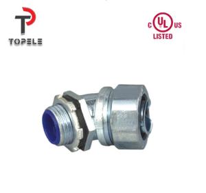 China Zinc Liquid Tight Flexible Conduit Fittings Connector 45 Degree Angle NPT UL List DNJ factory