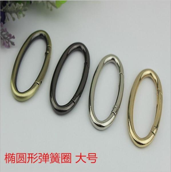 High quality hanging gunmetal nickle bag accessories zinc alloy 54MM spring o