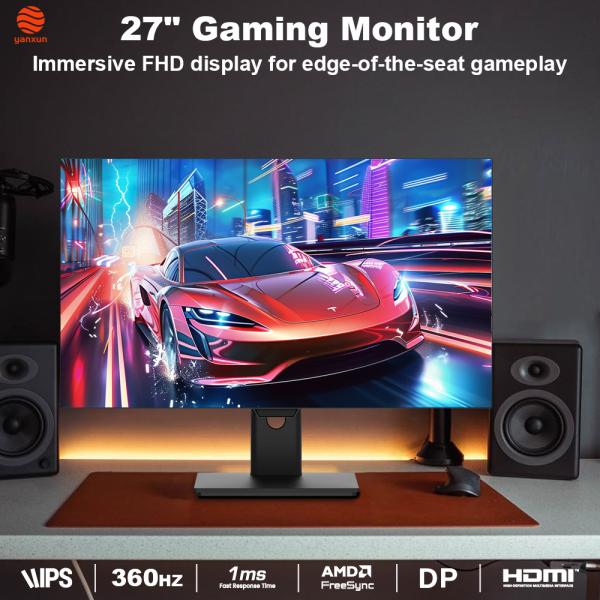 27-Inch Gaming Monitor: UHD Resolution, 2560x1440 2K IPS Panel, 360Hz High