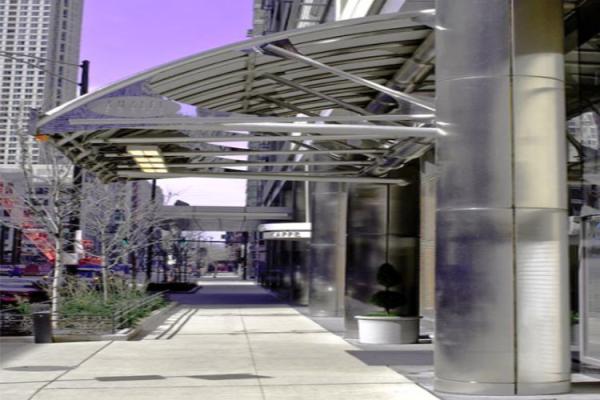 Safe Reliable Stainless Steel Awning , Commercial Metal Canopy Filter 99%