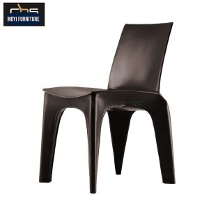 Dining Chair Metal Legs Customizable Italian Luxury Design Leather Backrest