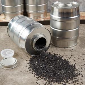 China 250g 500g Capacity Coffee Tin Cans Round With Valve Screw On Lid factory