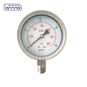 China Silicone / Glycerine Liquid Filled Pressure Gauge Corrosion Resistant factory