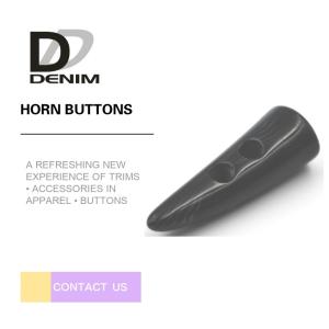China Black Natural Horn Shaped Buttons Coats Down Jackets Clothing Accessories factory