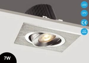 China Adjustable 7W COB LED Recessed Spot Downlight Housing Fixture CE RoHs 2700~3000K 37V factory