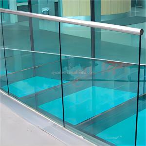 China Outdoor Fencing and Indoor Handrail Railing Decoration with Flat Tempered Glass Panel factory