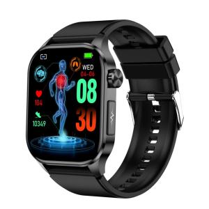 China ET580 Smart Watch 2.04 Inch AMOLED SOS Heart Rate Uric Acid BML Smartwatch factory