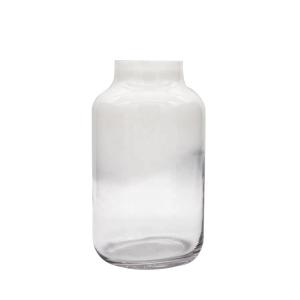 China Hand Made Solid White Top Half Ceramic Glass Jar Vase factory