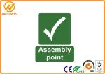 Plastic Accessible Fire Exit Emergency Traffic Warning Signs , Photoluminescent