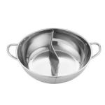 New Design Silver Kitchen Stock Pot Stainless Steel Shabu Shabu Induction Hot