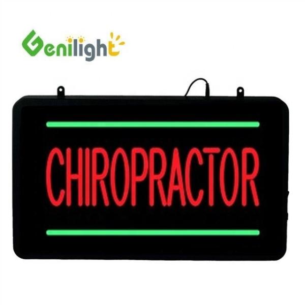 Genilight 22*13inch LED CHIROPRACTOR Neon Sign for Massage Shop and CE RoHS
