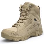 Wholesale High-top Mountaineering Boots Men's Brown Tactical Boots Non-slip