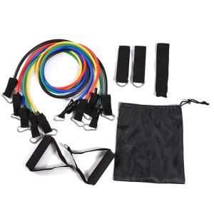 China 30LB TPE 11 Pcs Resistance Band Set Tube Workout Bands Bodybuilt factory