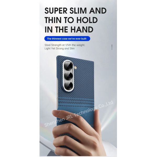 Customized Blue Color Strong Suction Aramid Fiber Phone Case For Samsung Galaxy Fold7