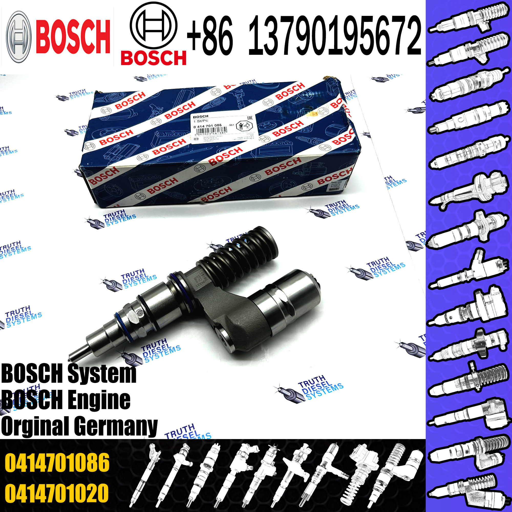 Diesel Fuel Injector Overhaul Repair Kits For SCANIA Injector 0414701037 0414701062 0414701039 0414701063 0414701086
