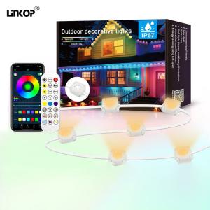 China Addressable Rgb IC Colorful IP67 Led Eave Light 24v Smart Wifi Outdoor Decorative Light factory