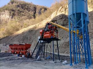 China 50m3/H Stationary Ready Mix Concrete Batch Mixing Plant Small Wet Mix Concrete Plant factory