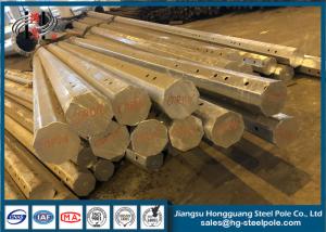 China Flange Mode Steel 3.0mm 69KV Electrical Power Pole factory