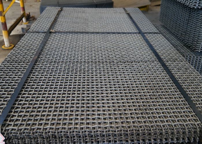 High Carbon Steel Woven Wire Screen Mesh For Mining Quarrying Crusher Equipment