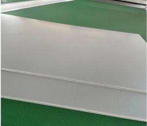 China Plastic Sheet PP Hollow Sheet Twin Wall Corrugated Core Fluted Advertisement Printing factory