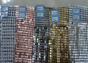 China Colorful Luxury Sequin Mesh Fabric , Trimming Metallic Mesh Fabric Cloth factory