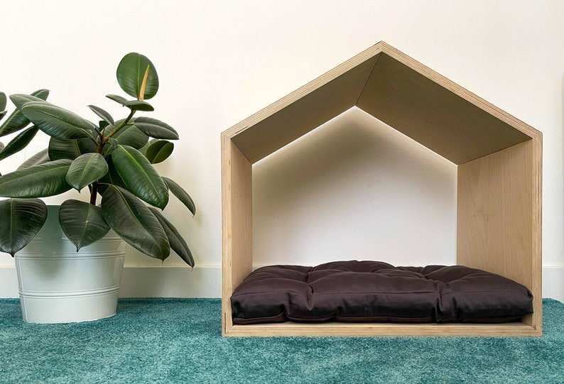 Customized Wood Pet Furniture Indoor Wood Dog House 58*40*54CM