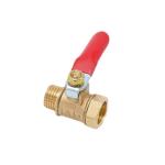 6mm Pneumatic Connector Handle Hose Barb Inline Brass Water Oil Air Gas Fuel