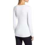 factory price White Fitted Cotton Womens Plain Long Sleeve T Shirts with custom