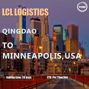 China Qingdao To Minneapolis Global LCL Freight Shipping Forwarder 28 Days factory