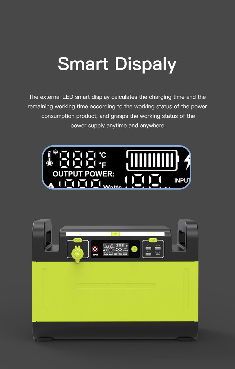 Coslight 1000W Lifepo4 Portable Power Station Power Bank For Picnic