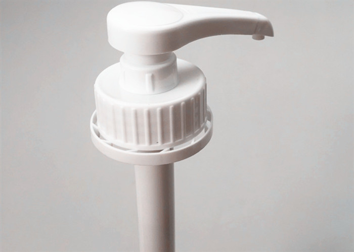 10 - 30Ml Output Lotion Pump Dispenser Pure White Color Screw Down Type