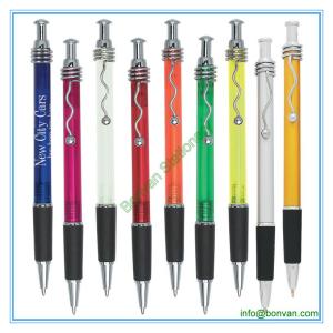 China plastic stationery pen, gift stationery ballpen with logo printing factory