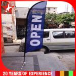 Knife Full Color Feather Flags Banner Cross Feet For Indoor / Exterior