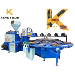 One Color Shoe Sole Making Machine 12 Station PVC Sole Injection Machine 18500W