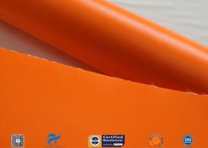 China Orange 510g Silicone Coated Fiber Glass Cloth For Fabric Expansion Joint factory